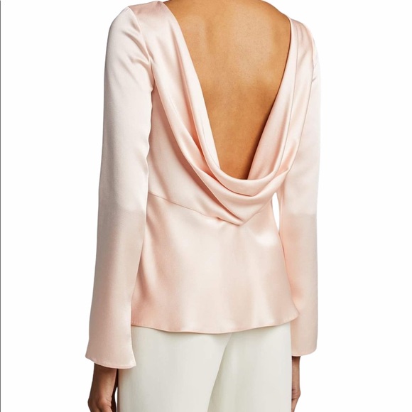 Jason Wu Tops - Jason Wu Blush crepe back satin long sleeve SZ M